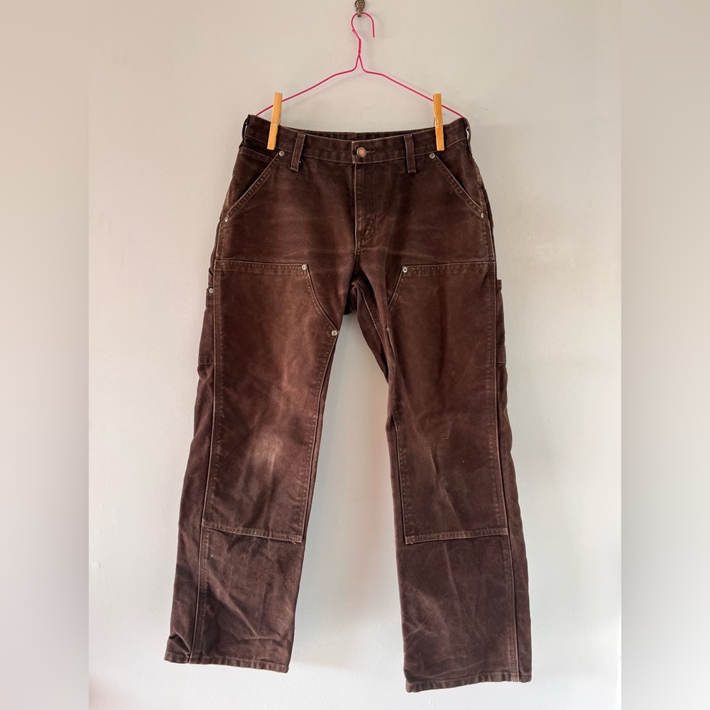 Brown Double Kneed Carhartt Pants